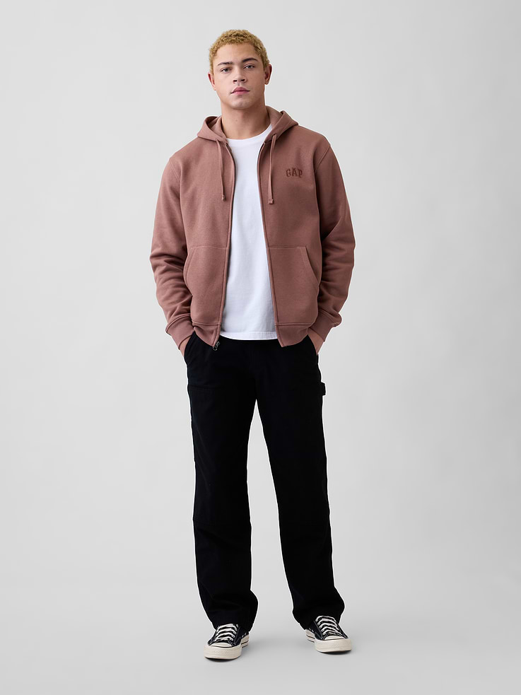 Image 3 of 7, Adult Relaxed Gap Logo Zip Hoodie