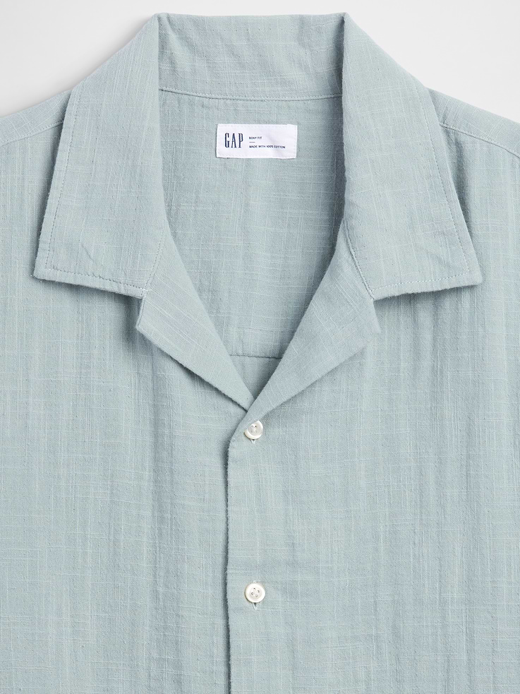 Image number 4 showing, Gauze Vacay Shirt in Boxy Fit
