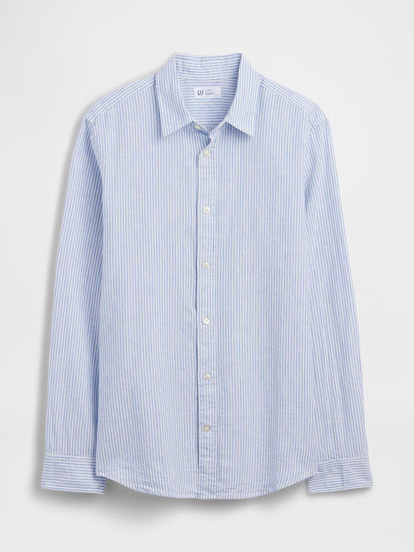 Linen-Blend Shirt in Standard Fit