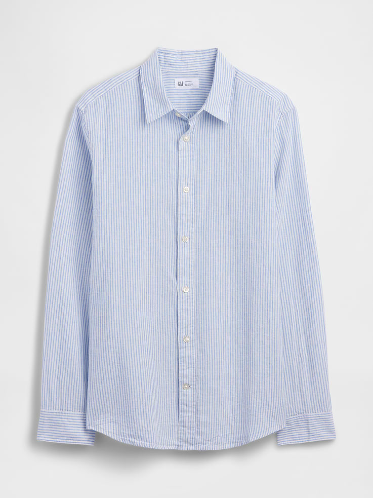 Image number 5 showing, Linen-Blend Shirt in Standard Fit