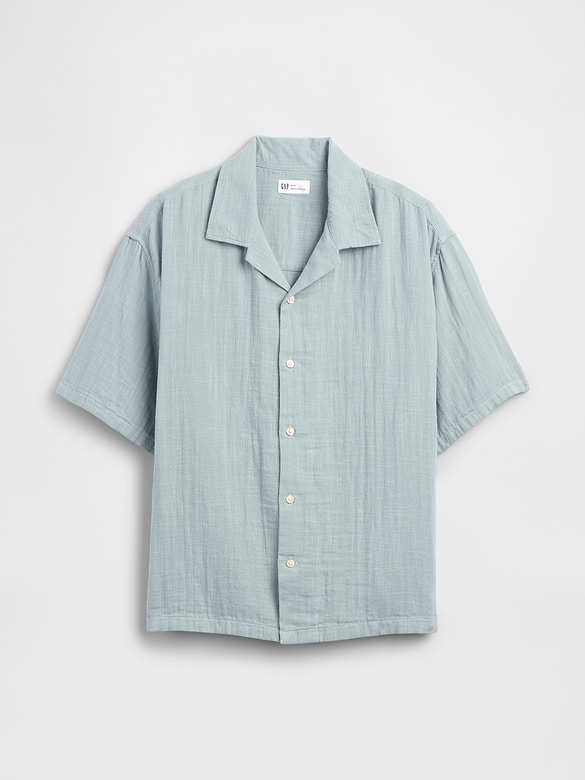 Gauze Vacay Shirt in Boxy Fit