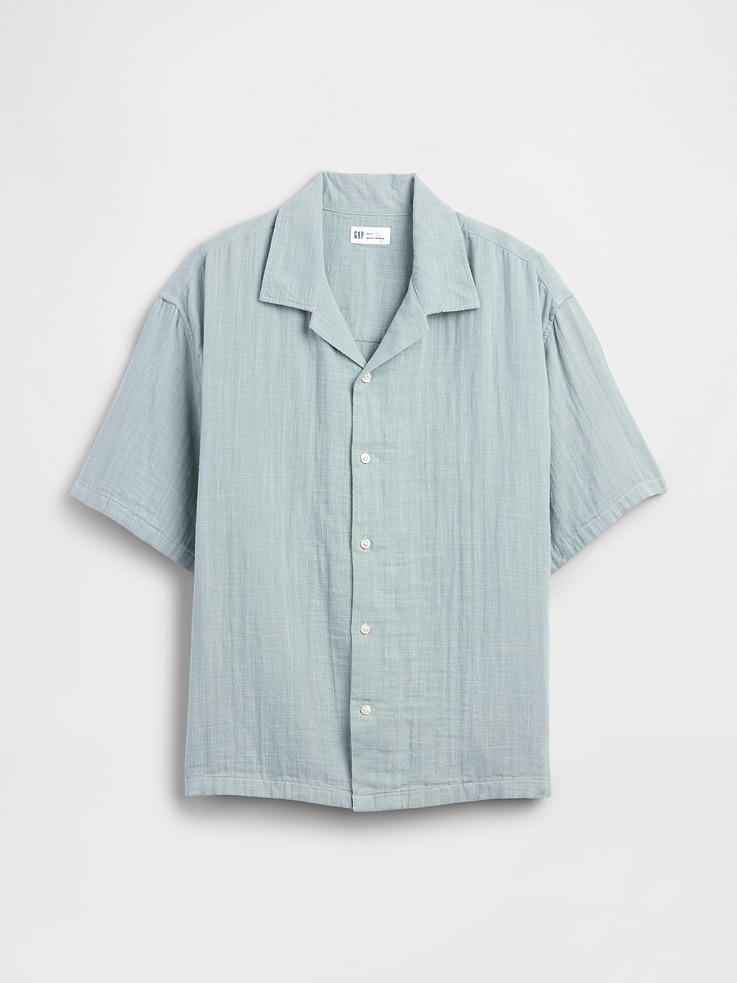 Image number 5 showing, Gauze Vacay Shirt in Boxy Fit