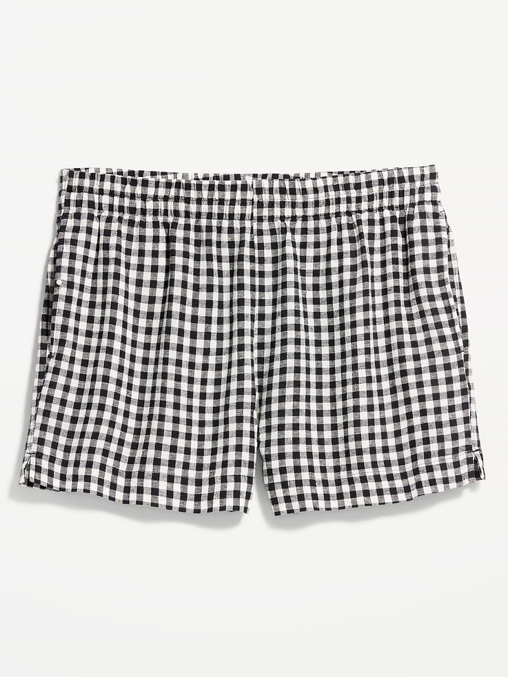Image number 4 showing, High-Waisted Linen-Blend Shorts -- 3.5-inch inseam