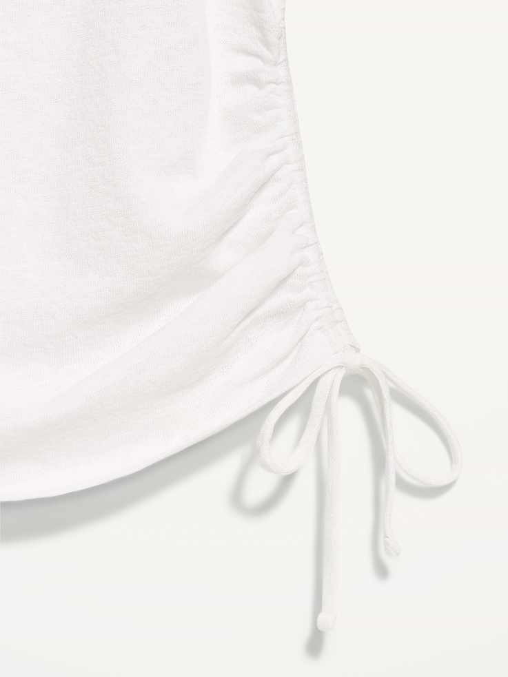 Image number 4 showing, Cap-Sleeve Shirred Side Top
