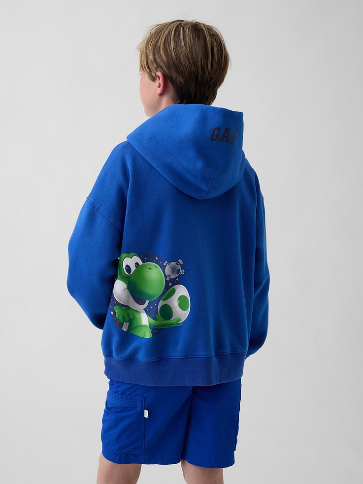 Image 3 of 5, Kids Super Mario VintageSoft Relaxed Hoodie