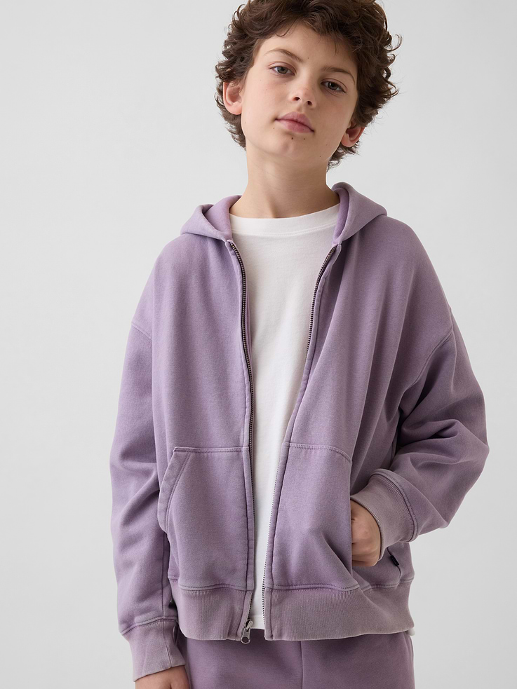 Image number 1 showing, Kids VintageSoft Relaxed Zip Hoodie