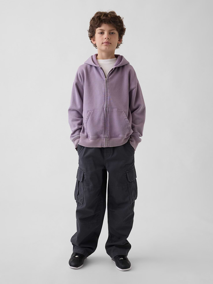 Image number 4 showing, Kids VintageSoft Relaxed Zip Hoodie