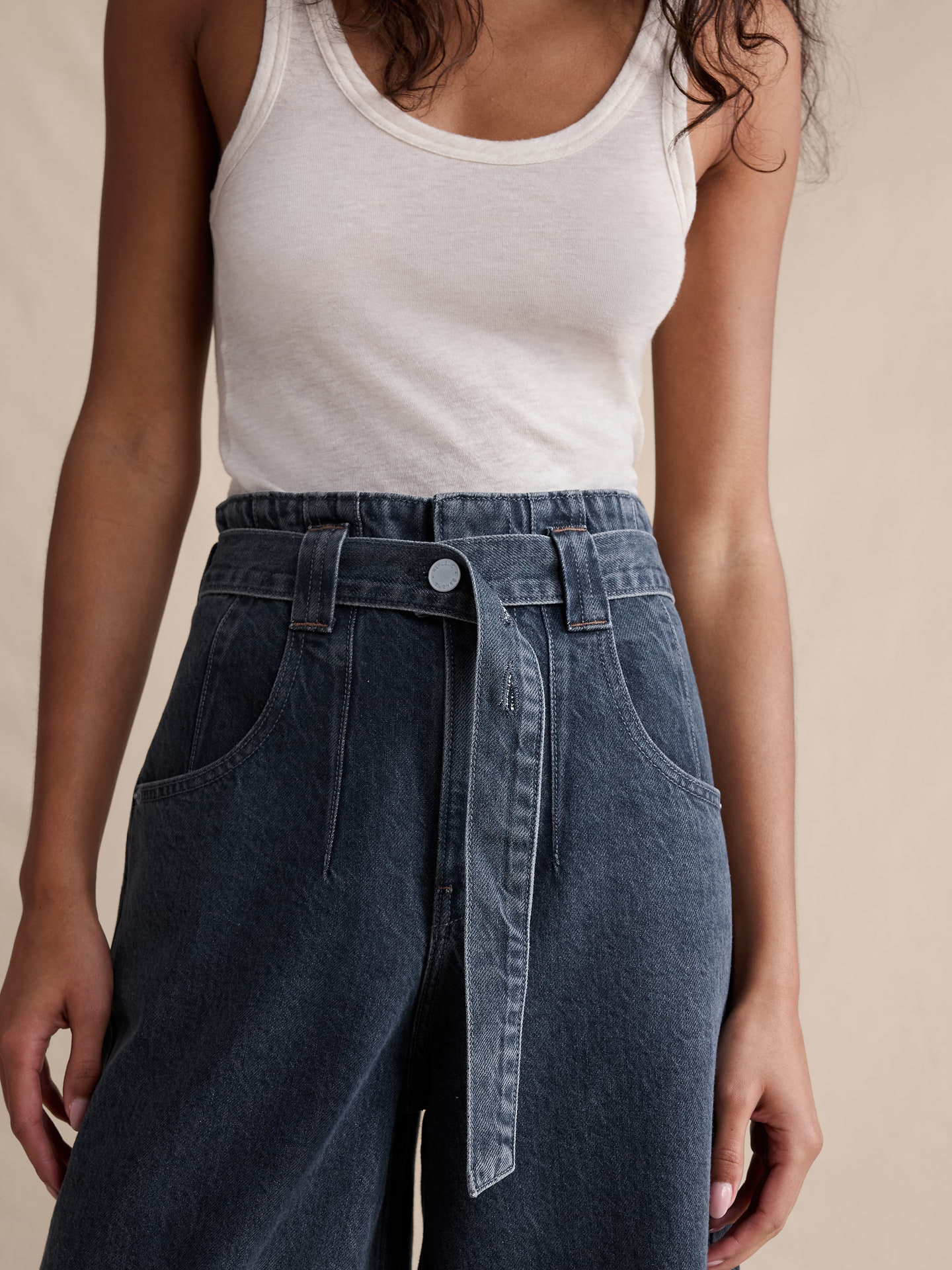 Image number 8 showing, Ultra-High Rise Lightweight Culotte Jean