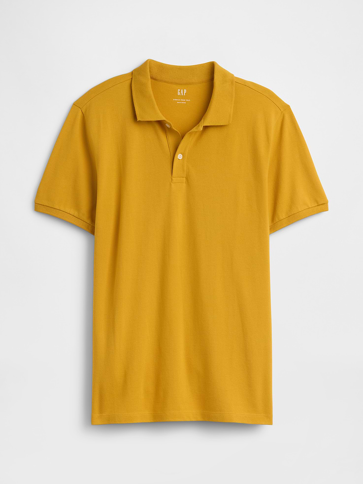 Image 5 of 5, Stretch Pique Polo Shirt