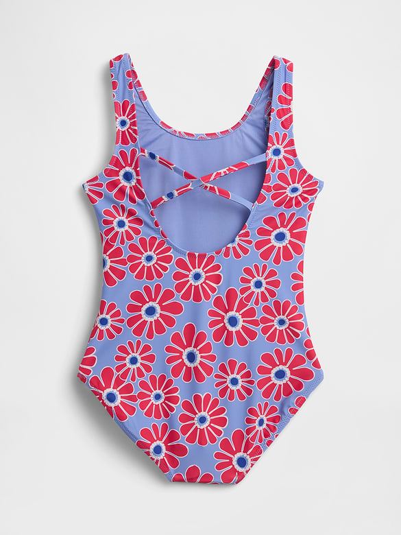 Kids Cross-Back One-Piece Swimsuit