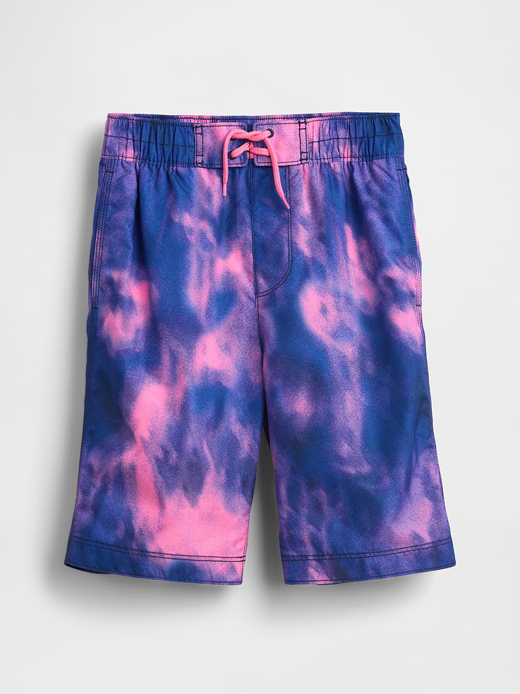 Image number 1 showing, Kids 8" Recycled Swim Board Shorts