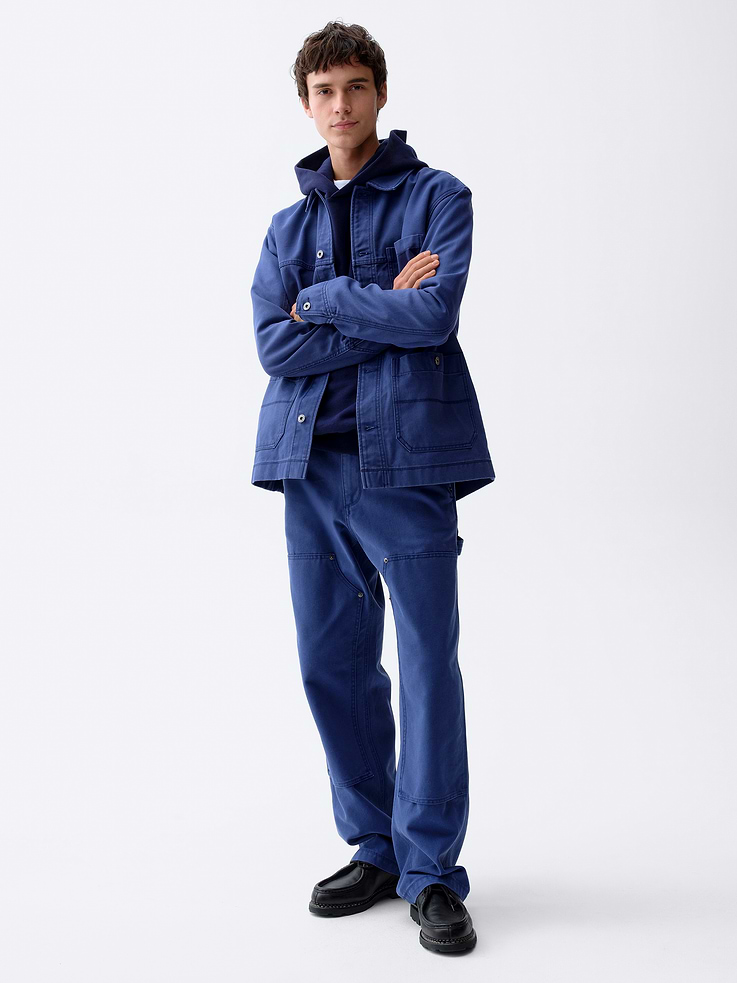 Image number 7 showing, '90s Loose Canvas Double-Knee Carpenter Pants