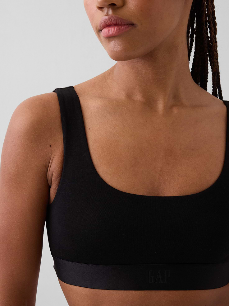 Image number 3 showing, Organic Stretch Cotton Gap Logo Bralette