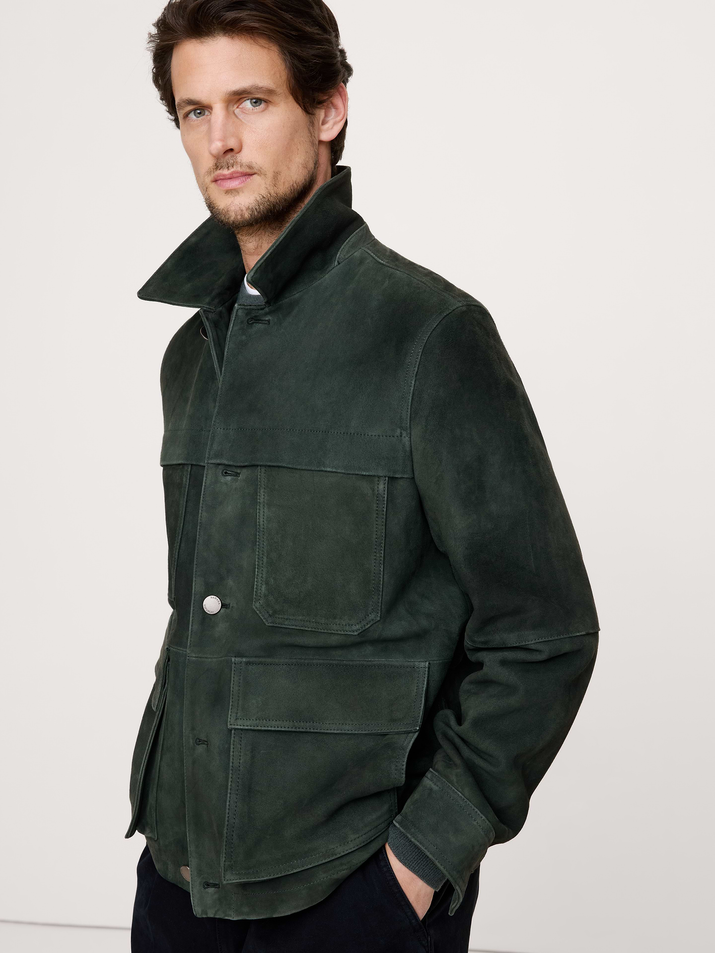 Image number 1 showing, Suede Field Jacket