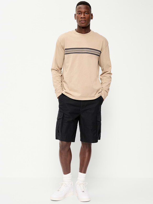 90's Loose Lived-In Cargo Shorts -- 10-inch inseam