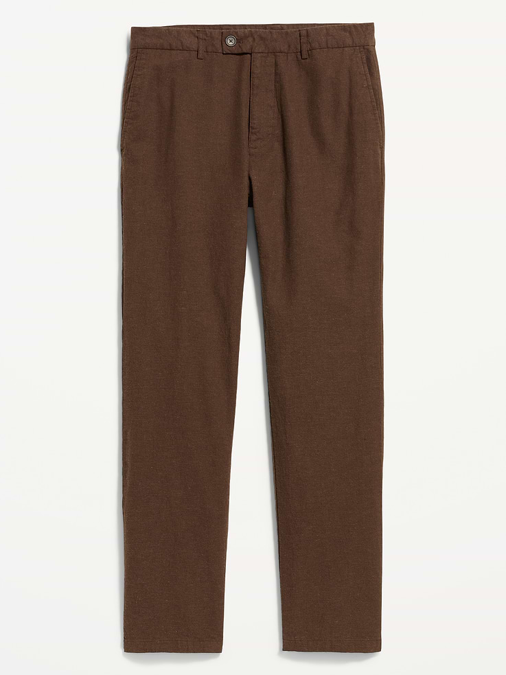Image number 5 showing, 90's Straight-Fit Linen-Blend Dress Pants