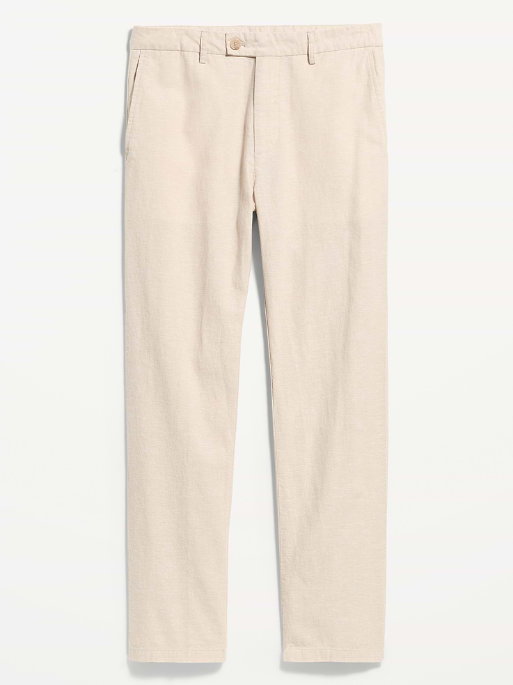 Image number 1 showing, 90's Straight-Fit Linen-Blend Dress Pants
