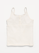 Image number 2 showing, Fitted Lace-Trim Henley Tank Top for Girls