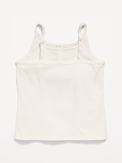 Image number 3 showing, Fitted Lace-Trim Henley Tank Top for Girls