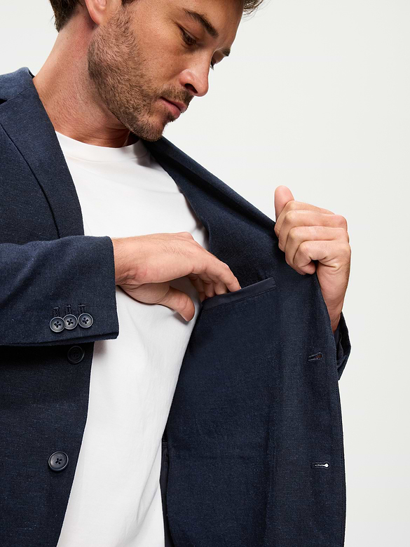 Relaxed Unlined Linen-Blend Blazer