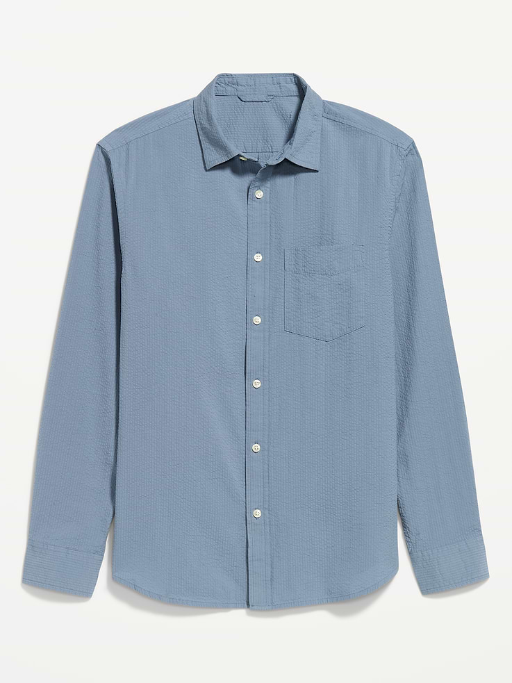 Image number 4 showing, Long-Sleeve Seersucker Pocket Shirt