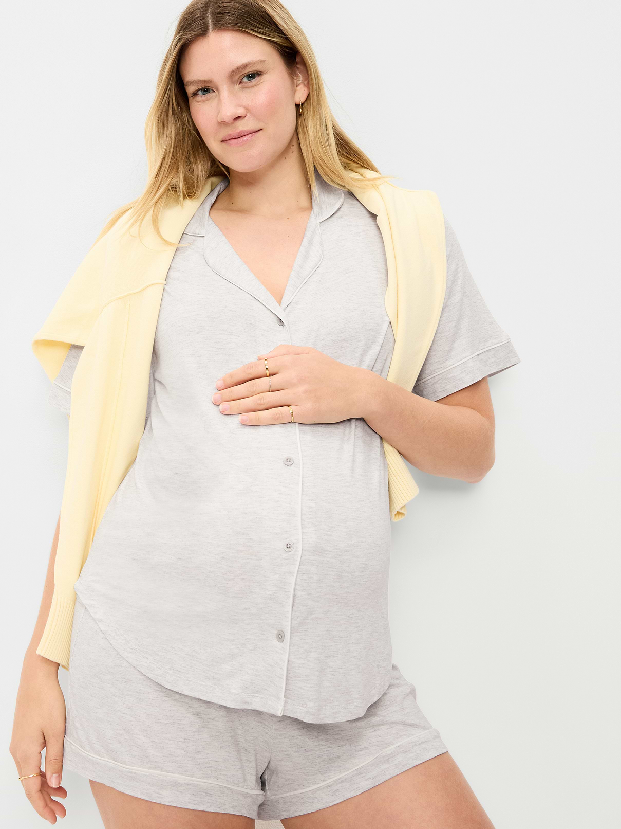 Image number 3 showing, Maternity Classic Pajama Short Set