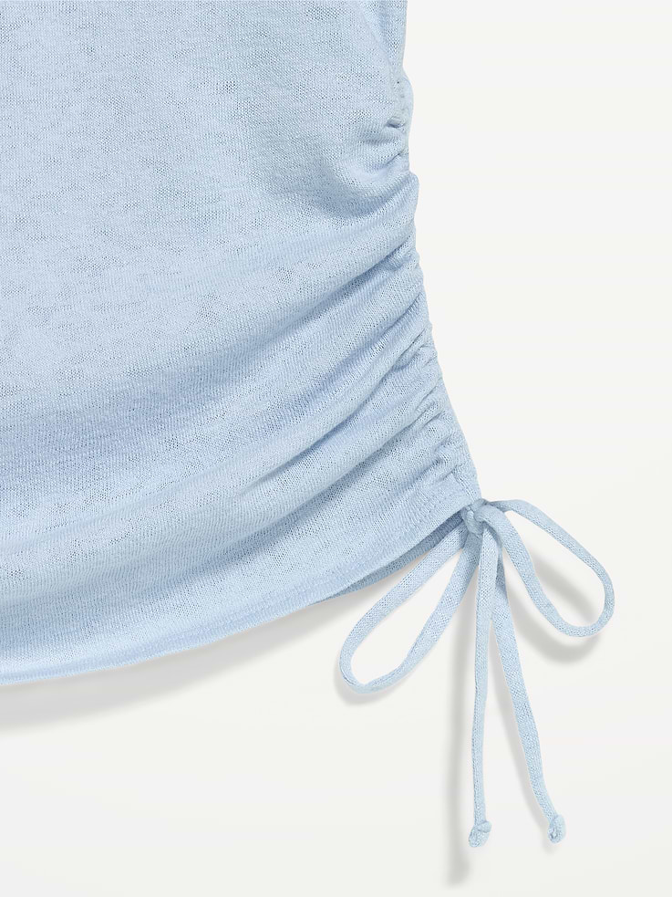 Image number 4 showing, Cap-Sleeve Shirred Side Top