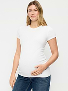 L'image numéro 1 présente T-shirt ajusté à manches courtes de maternité