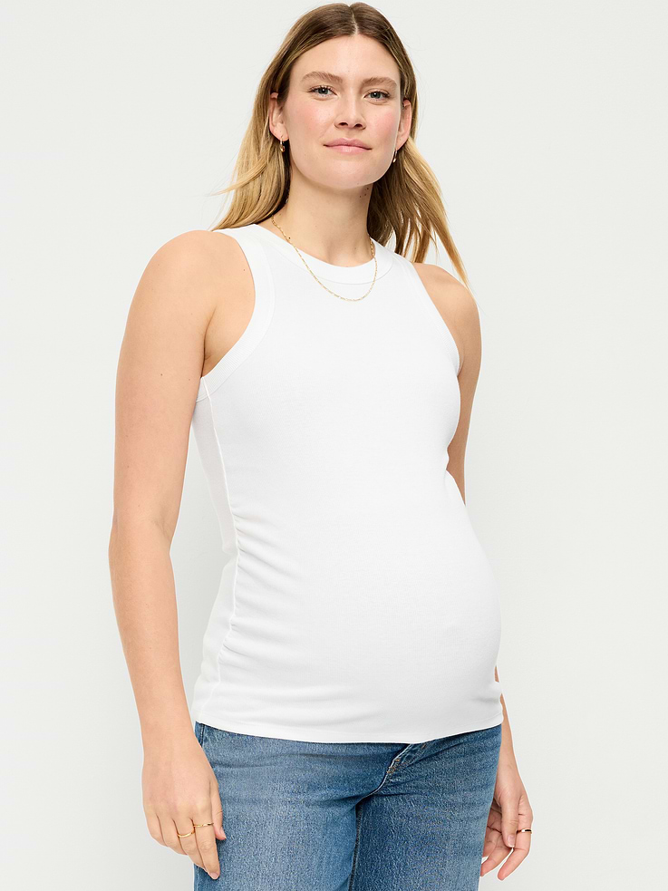Image 1 of 2, high neck, sleeveless, shirred sides for a flexible fit, Product #890943
