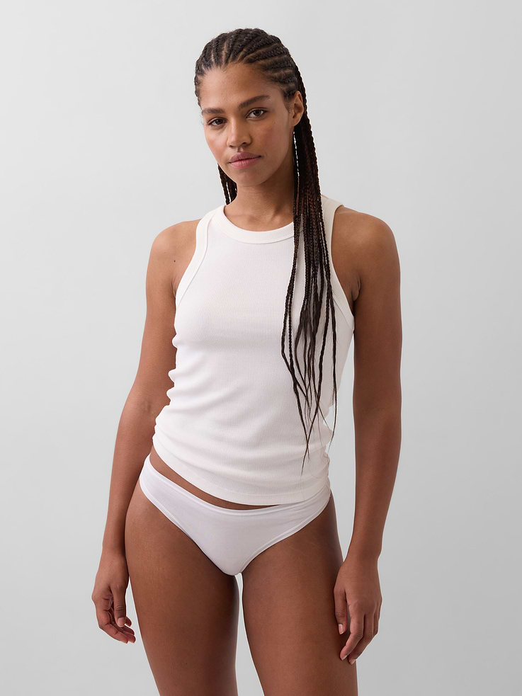Image number 1 showing, Organic Stretch Cotton Thong