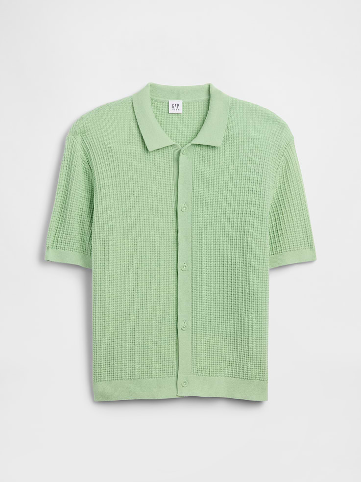 Image number 1 showing, Kids Relaxed Textured Sweater Shirt