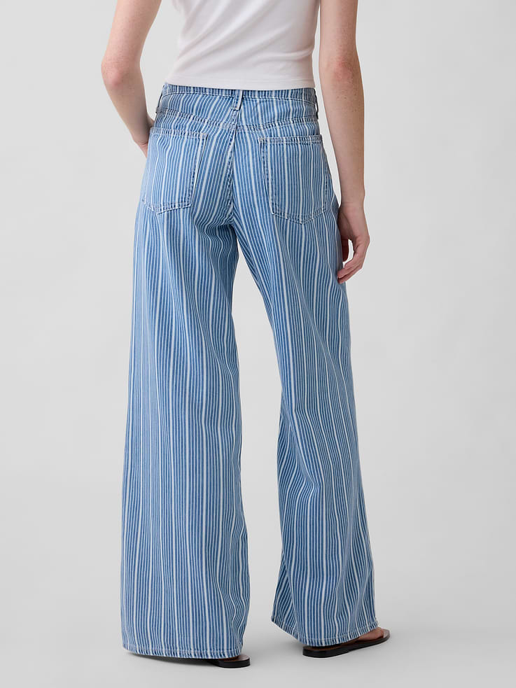 Image 4 of 7, Mid Rise Soft Wide-Leg Jeans