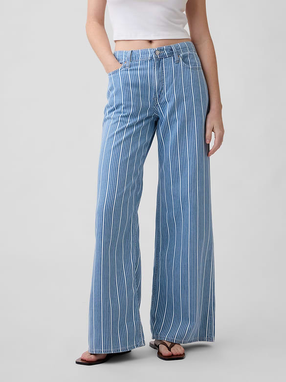 Mid Rise Soft Wide-Leg Jeans