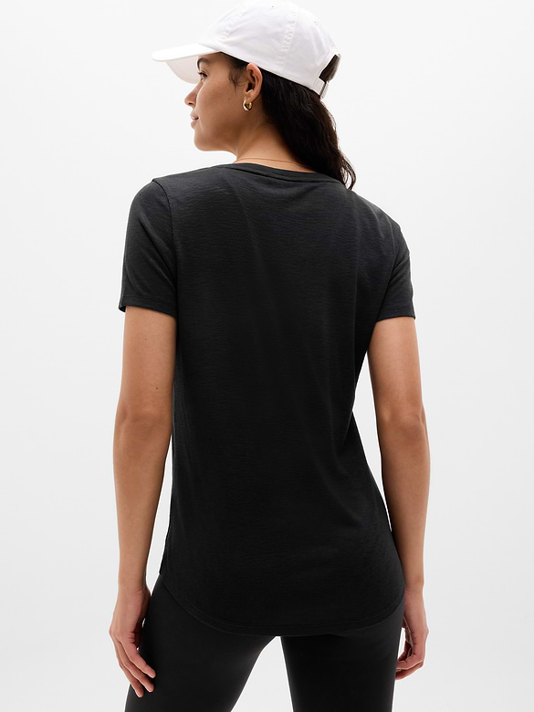 Breezy Scoop V-Neck Tee