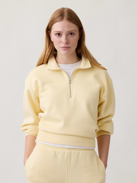 Relaxed Fleece Half-Zip Sweatshirt