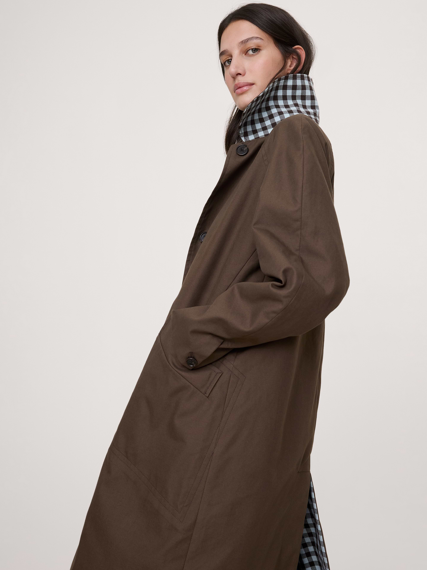 Image number 1 showing, Reversible Cotton Car Coat