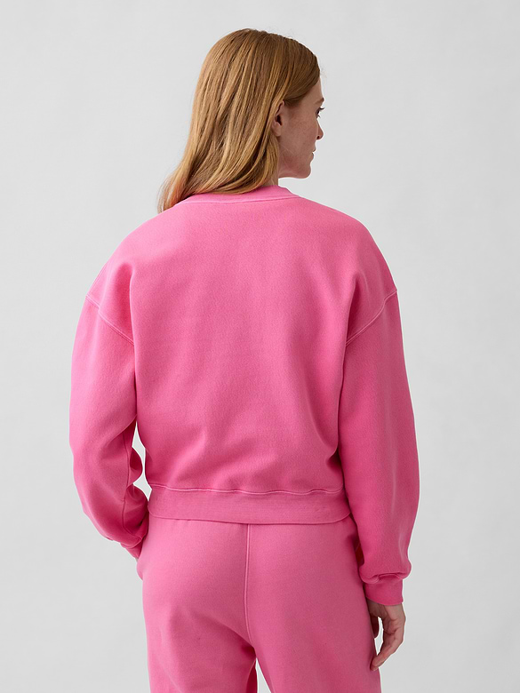 Relaxed Wedge V-Neck Sweatshirt