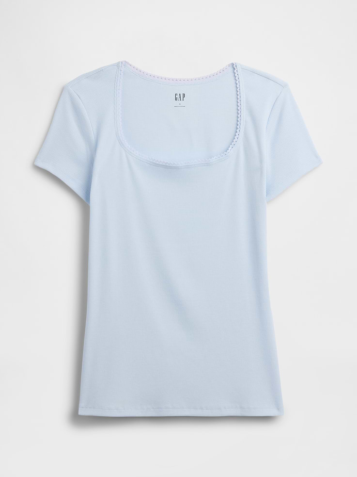 Image number 5 showing, Ribbed Squareneck Top