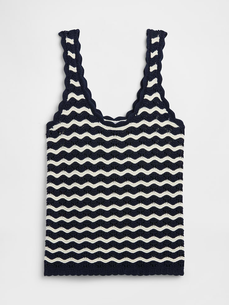 Image 5 of 5, Crochet Scoopneck Tank Top