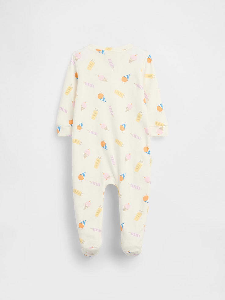 Image number 2 showing, Baby Print Two-Way Zip One-Piece