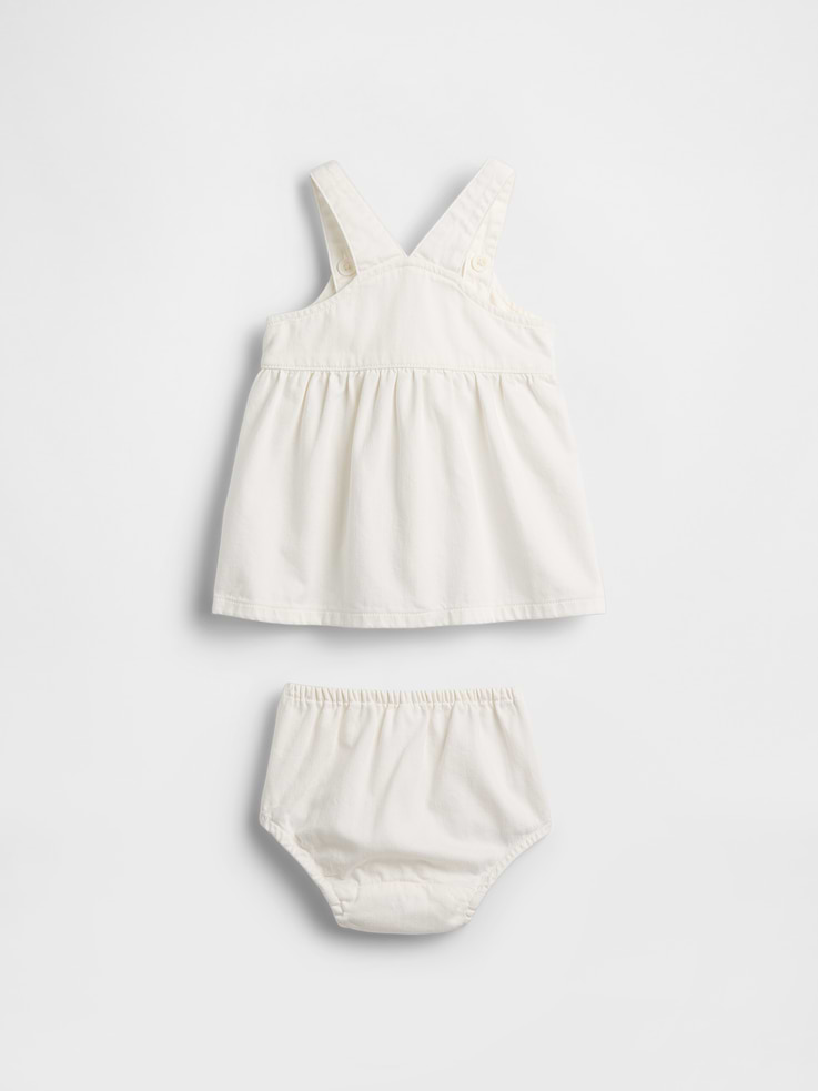 Image number 2 showing, Baby Denim Strawberry Skirtall Set