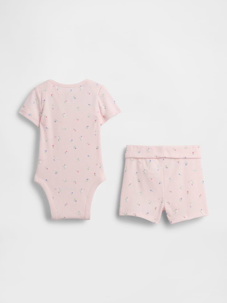 Image number 2 showing, Baby Grow-With-Me TinyRib Short Set