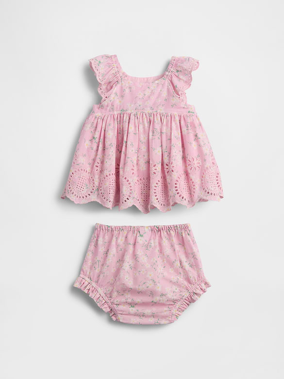 Baby Eyelet Outfit Set