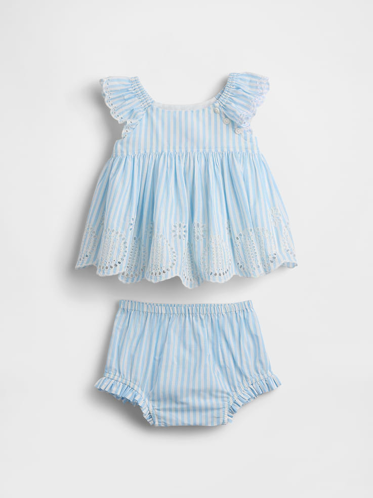 Image number 1 showing, Baby Eyelet Outfit Set
