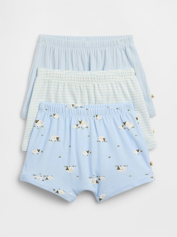 Image number 1 showing, Baby Pull-On Shorts (3-Pack)