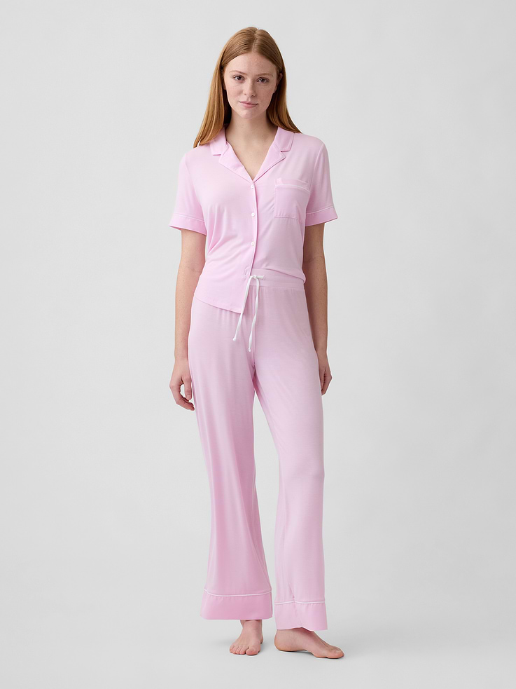 Image number 1 showing, Modal Wide-Leg PJ Pants
