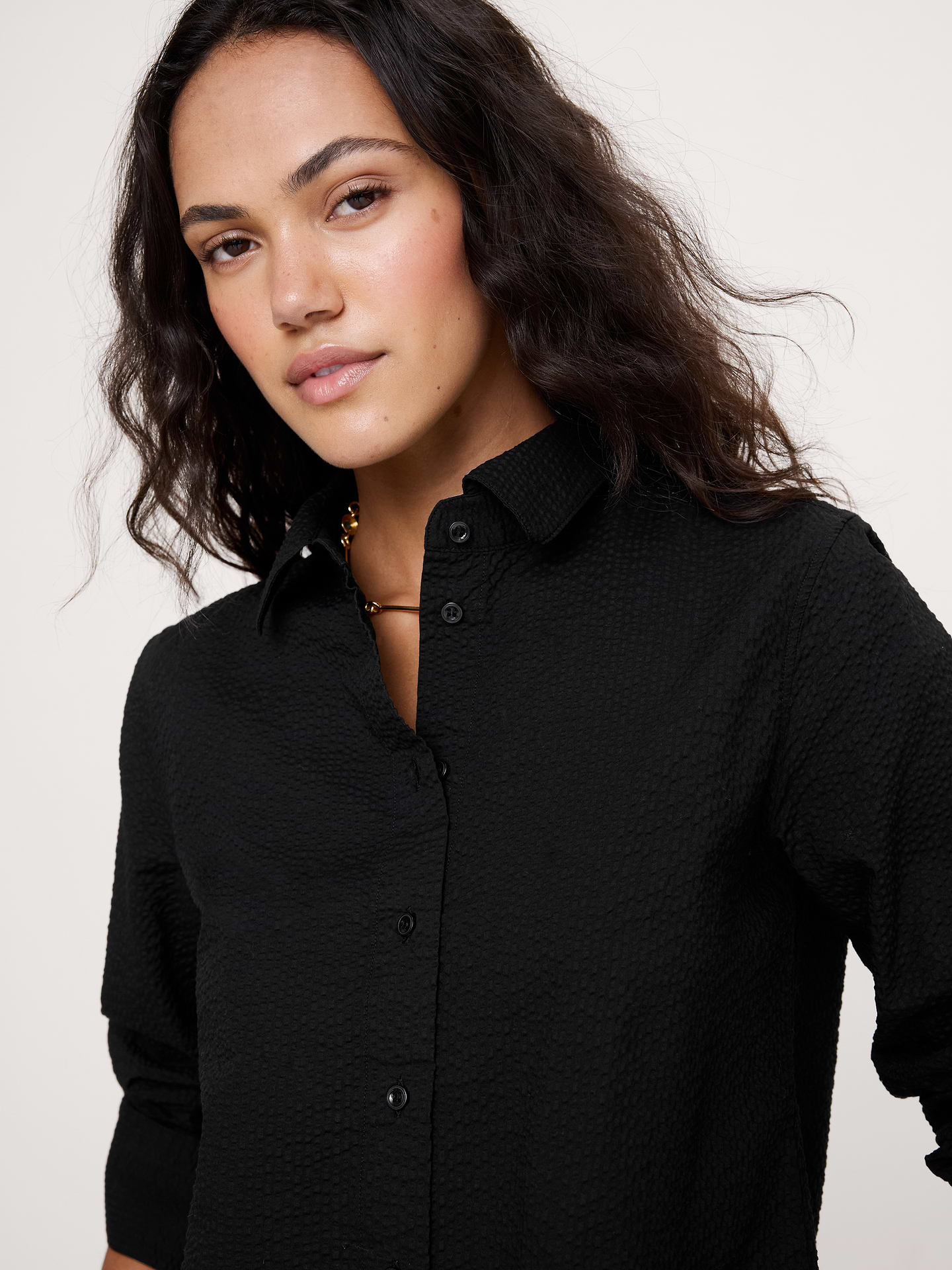 L'image numéro 8 présente Chemise de tous les jours en coton gaufré
