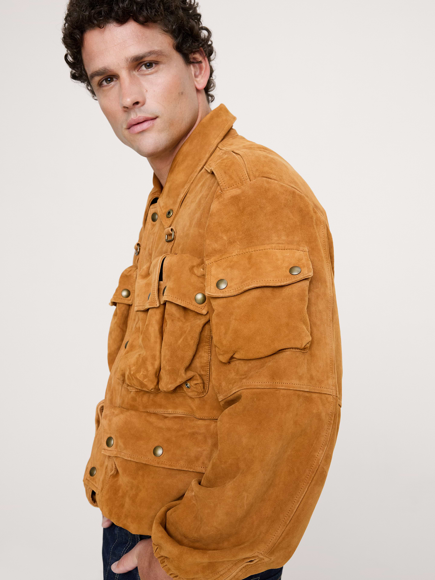 Image number 4 showing, Suede Multi-Pocket Jacket