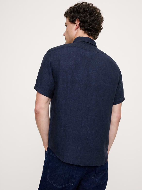 Chemise standard à manches courtes en lin