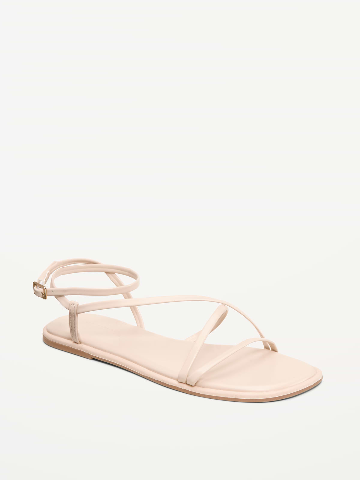 Strappy Faux-Leather Sandals